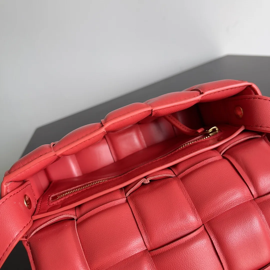 Alternative view of Bottega Veneta Small Padded Cassette Red