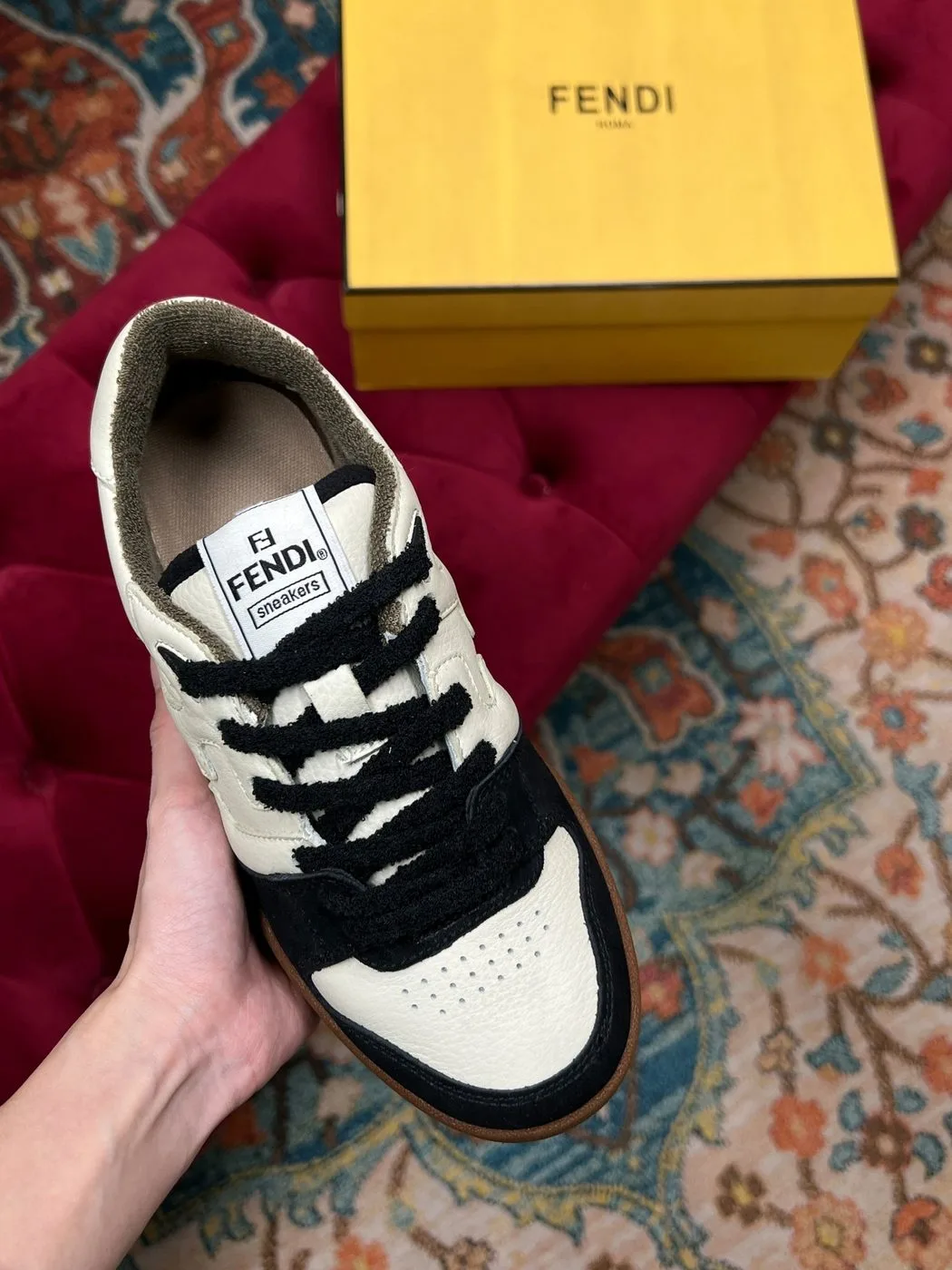 Fendi Match Low Tops In Black 8E8252AHH2F1FZB - Image 3
