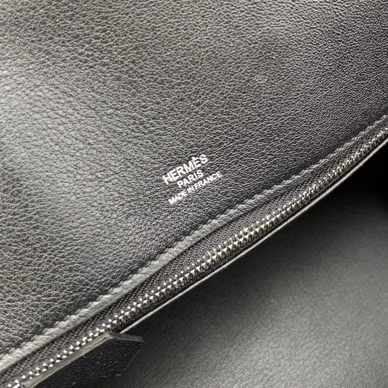 Hermes Birkin Top Handle Bag / Etoupe Shadow Black - Image 6