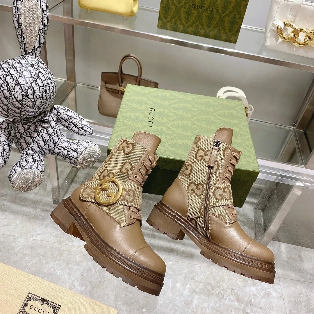 Alternative view of Gucci Blondie Women’s Ankle Boots Beige