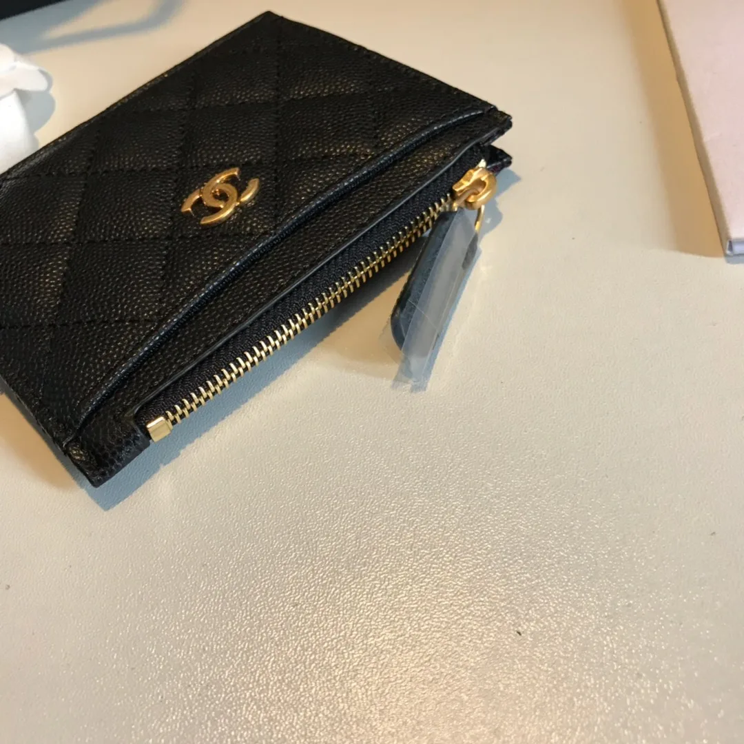 Chanel Flat Card Holder Black Bag / - Image 9