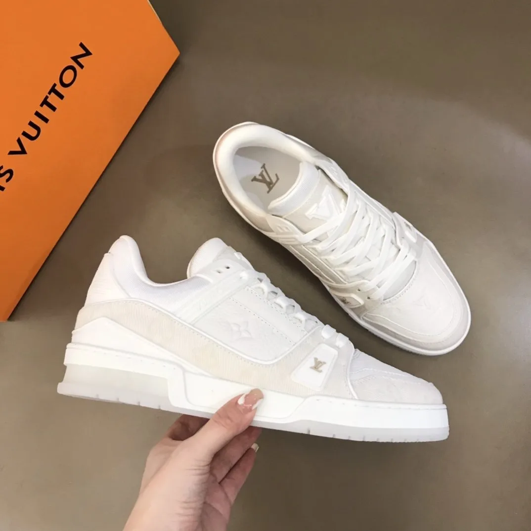 Louis Vuitton Trainer Sneaker Monogram Patent Canvas White Virgil Abloh LV 1A9G53 - Image 7