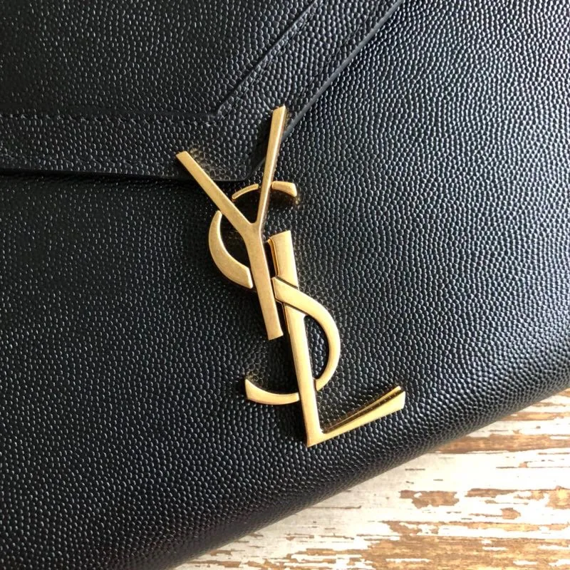 Saint Laurent Cassandra Flap-Front Crossbody Bag Black / YSL - Image 3