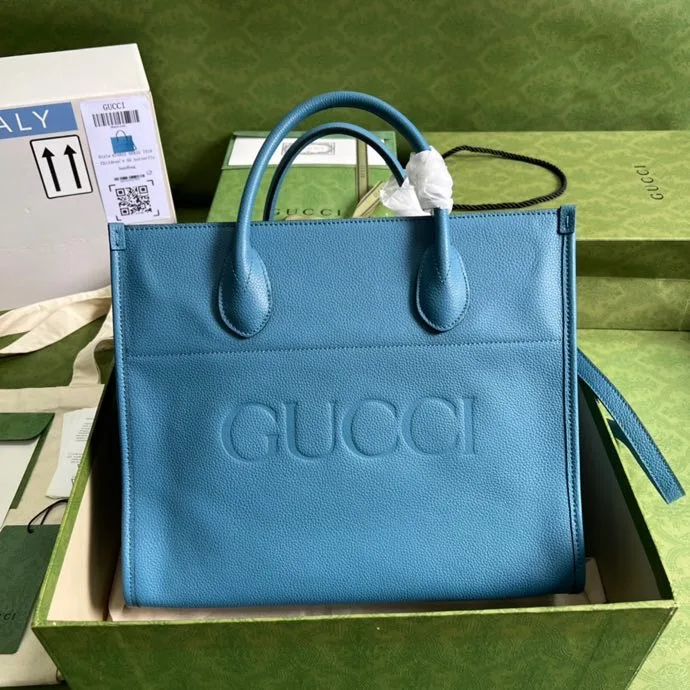 Alternative view of Gucci Small tote With Gucci Logo Blue / GG