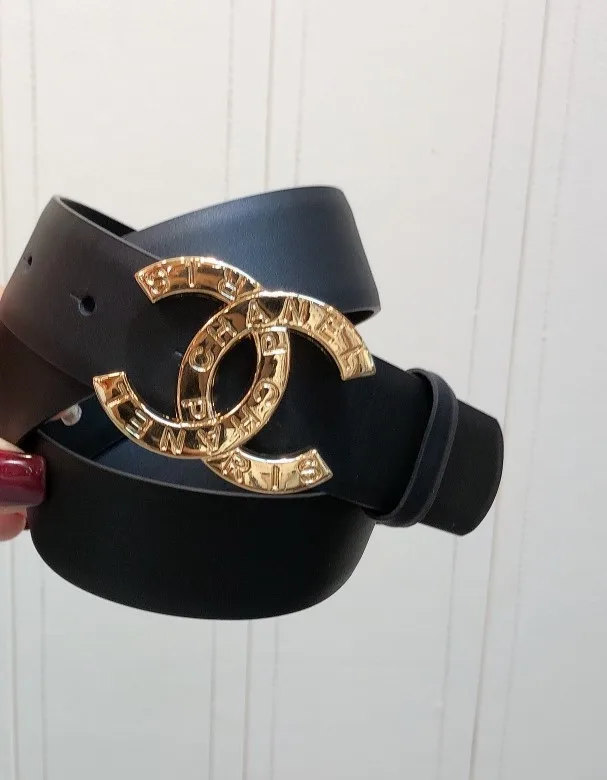 Chanel Black Belt with Double C Buckle and Gold-Toned Hardware - Image 3