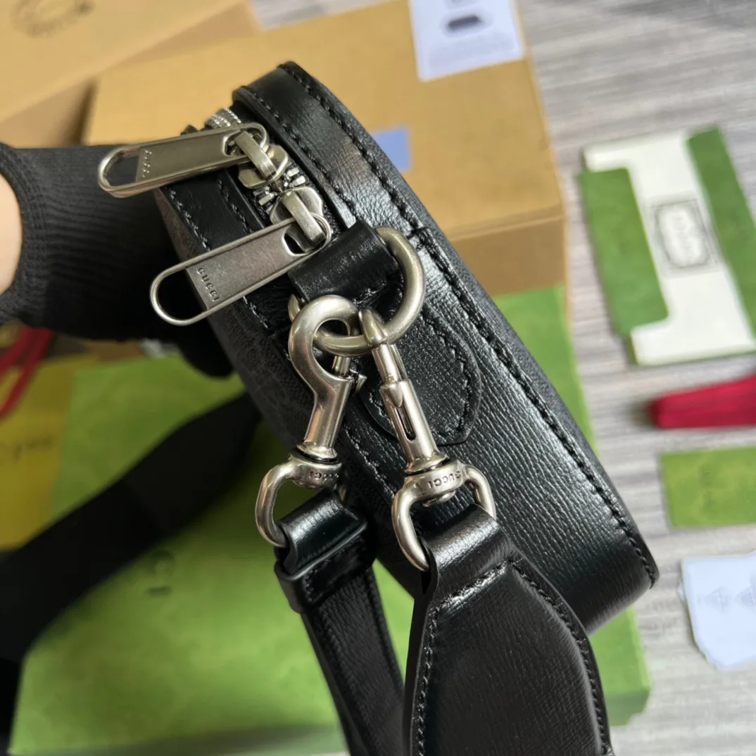 Gucci Shoulder Bag With Interlocking G Black GG Supreme Canvas / - Image 11
