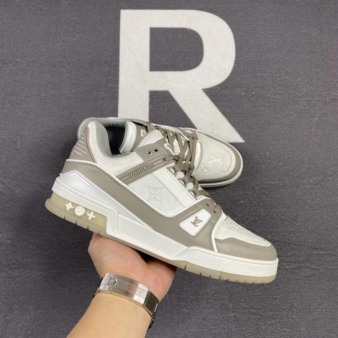 Louis Vuitton Trainer Sneaker Rubber Monogram Grey Virgil Abloh LV 1A9VOS - Image 7