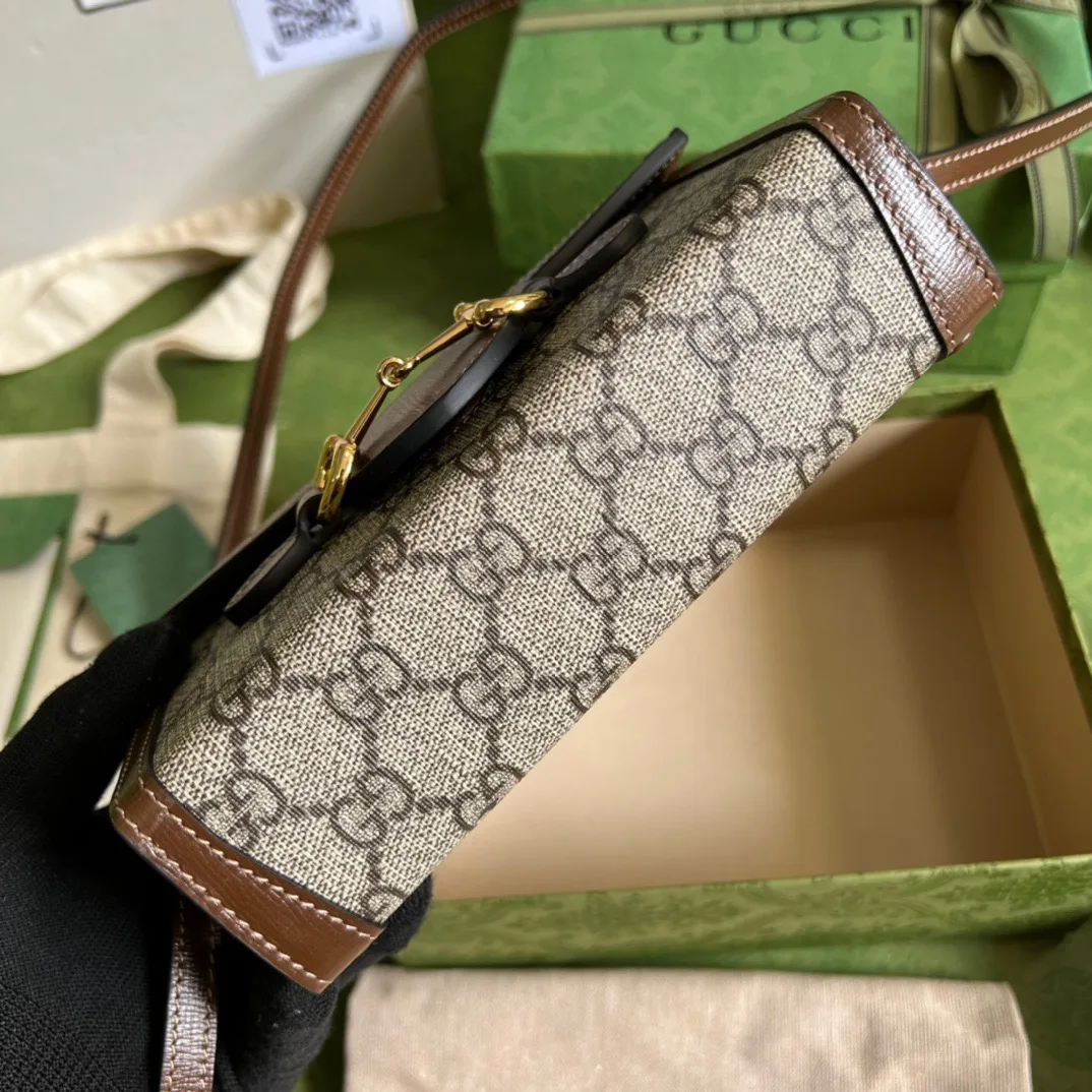Gucci Horsebit 1955 Mini Bag Beige / GG - Image 6