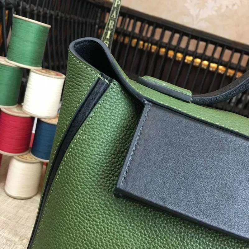 Hermes Clemence Swift Green Silver Hardware - Image 6
