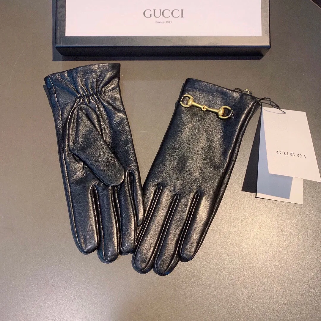 Gucci Gloves With Hoursebit In Black - Image 9