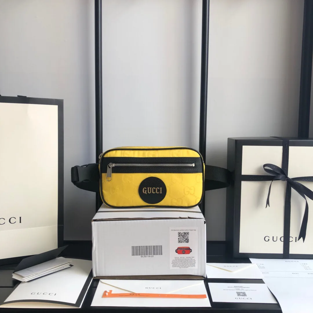 Alternative view of Gucci Gucci Off The Grid Belt Bag Yellow GG ECONYL® /
