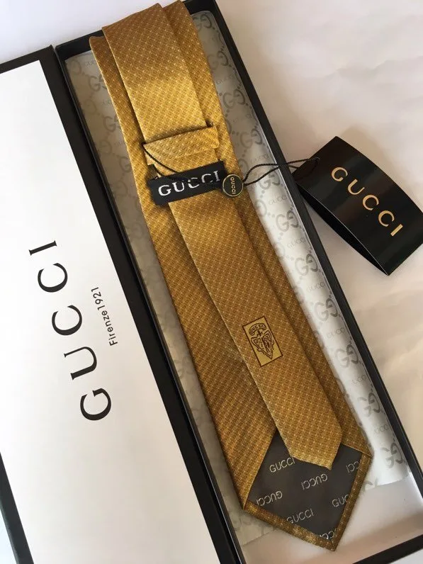 Alternative view of Gucci Silk Tie Yellow GG Men