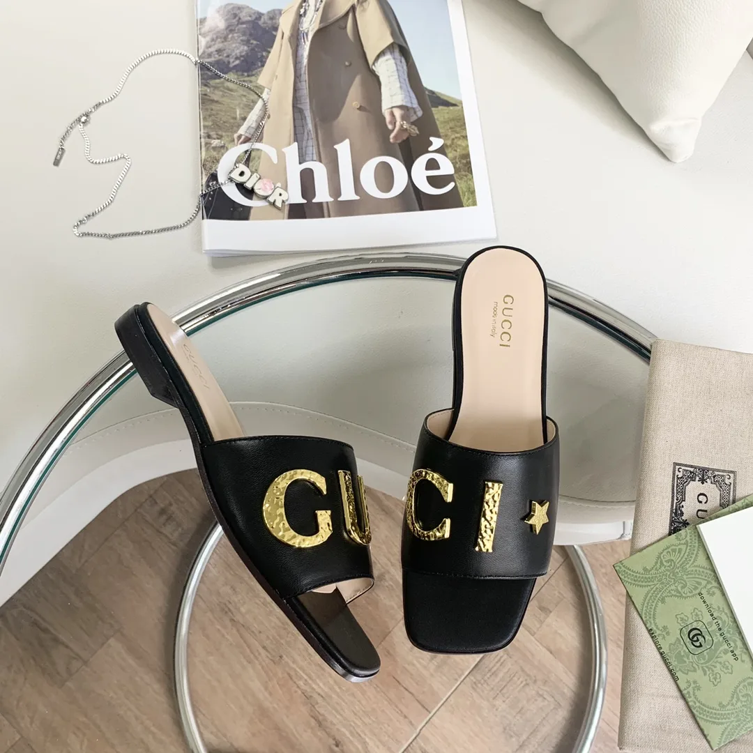 Gucci Women’s ‘Gucci’ Slide Black - Image 4