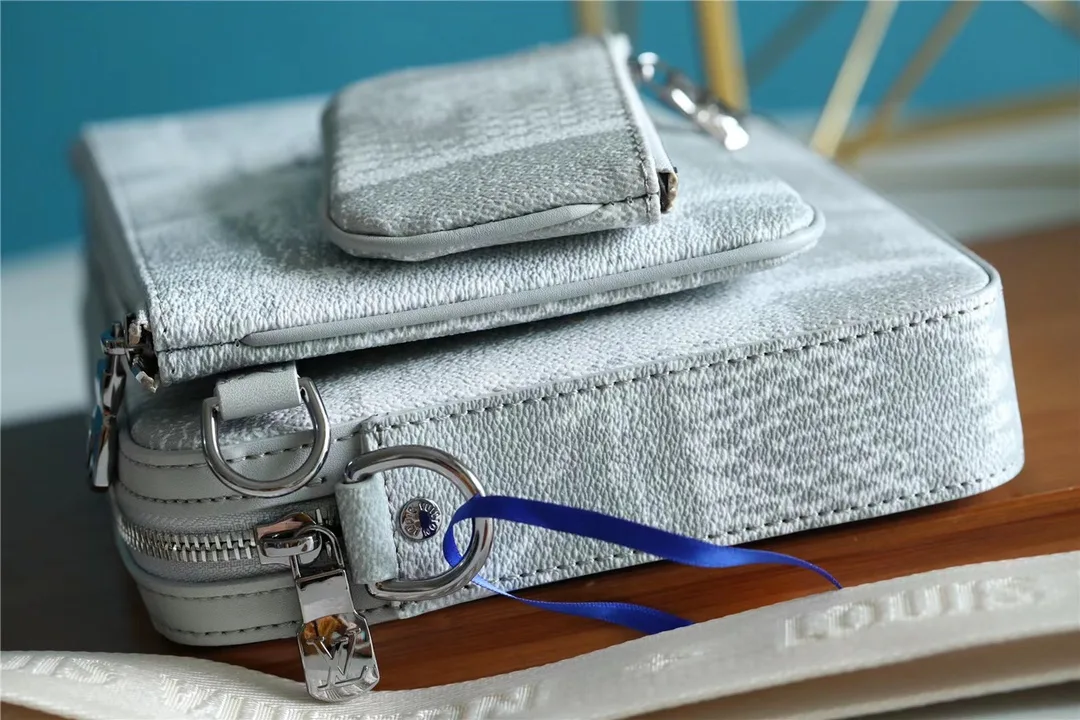 Alternative view of Louis Vuitton Trio Messenger Damier Salt Gray