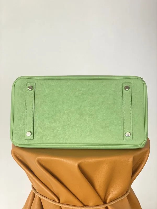 Hermes Birkin Nata Swift Green Silver Toned Hardware / - Image 2