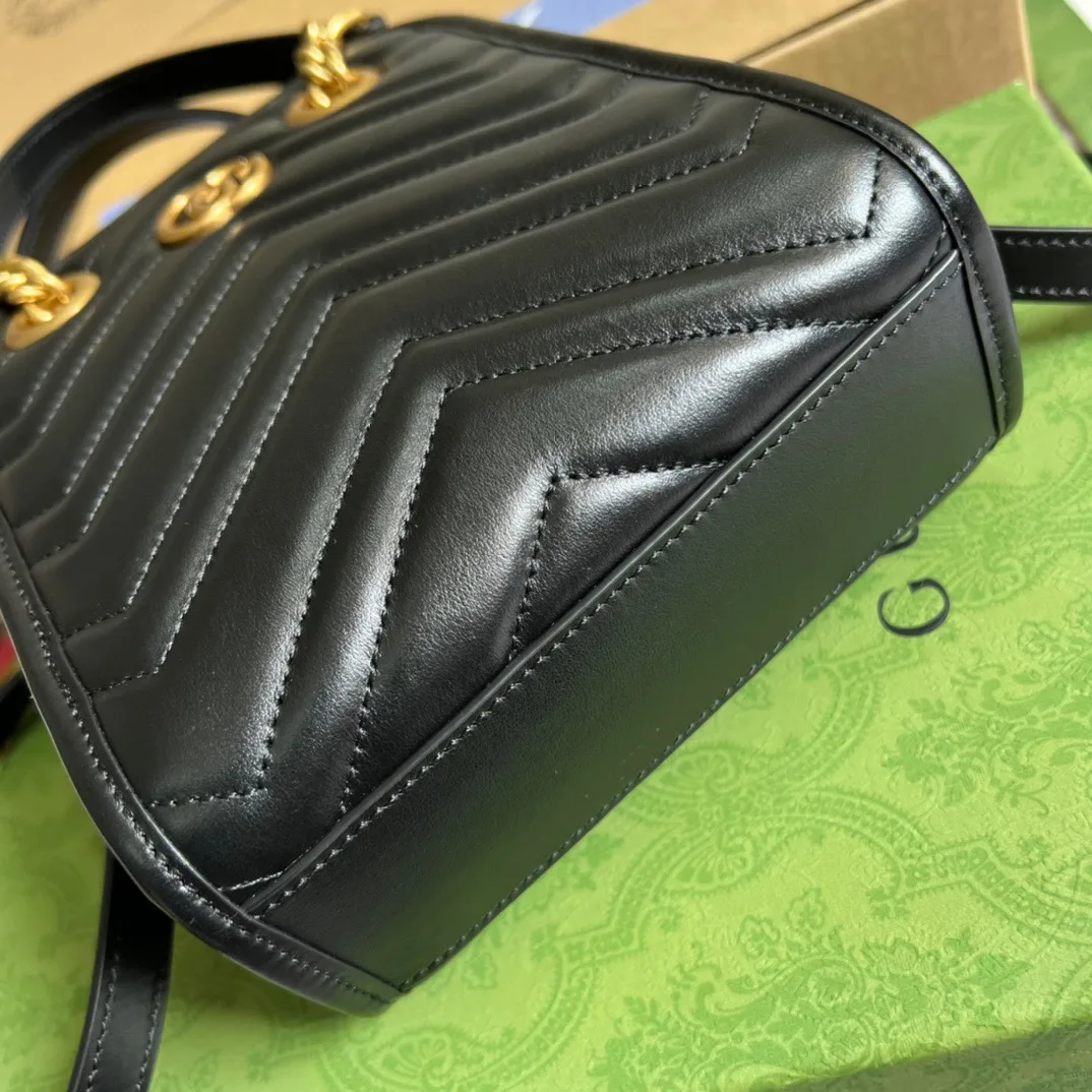 Alternative view of Gucci Marmont Matelasse Mini Bag Black