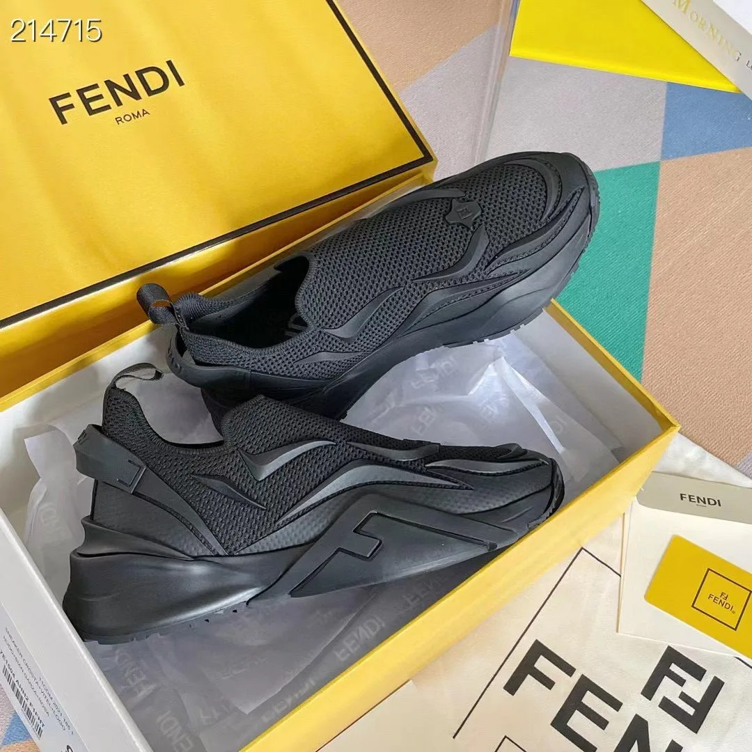 Fendi Flow Black Sneakers 7E1504AHI8F0ABB - Image 8