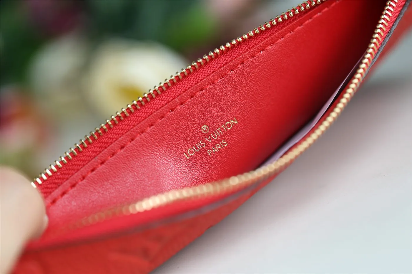 Louis Vuitton Pochette Felicie Monogram Empreinte Red - Image 9