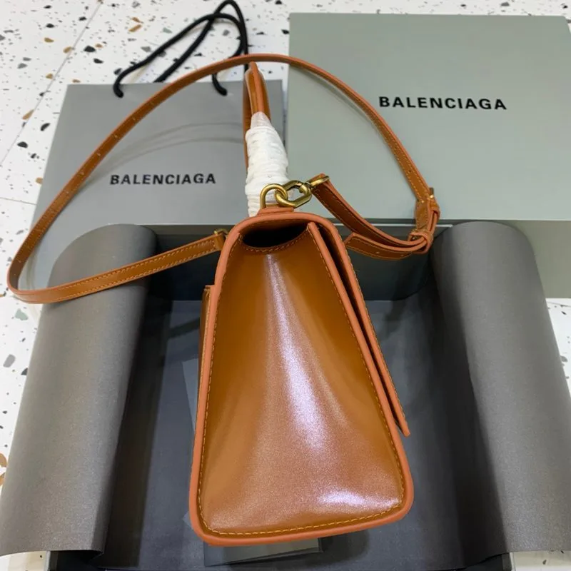 Balenciaga Hourglass Small Handbag In Brown - Image 6