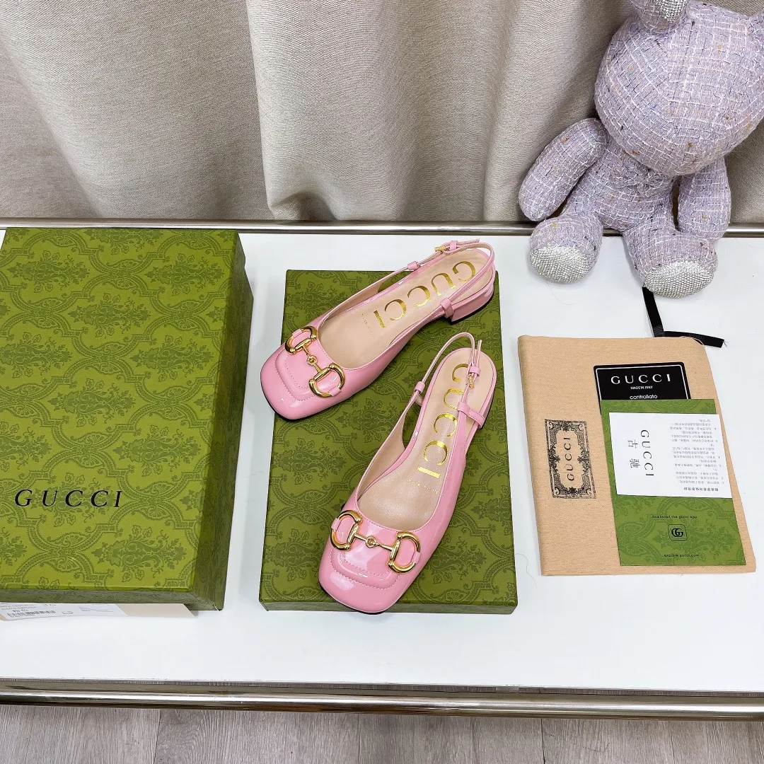 Gucci Women’s Slingback With Horsebit Light Pink - Image 4