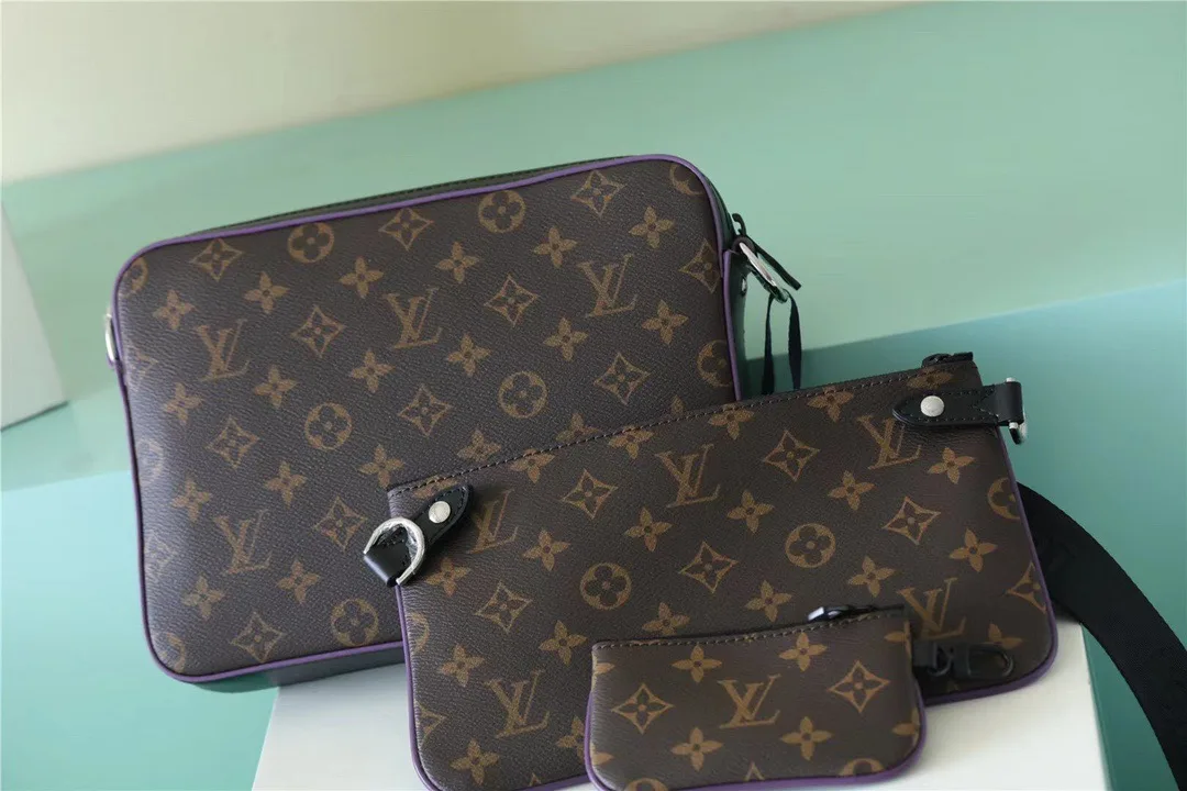 Louis Vuitton Trio Messenger Monogram Macassar Canvas By Virgil Ablohs Purple - Image 3
