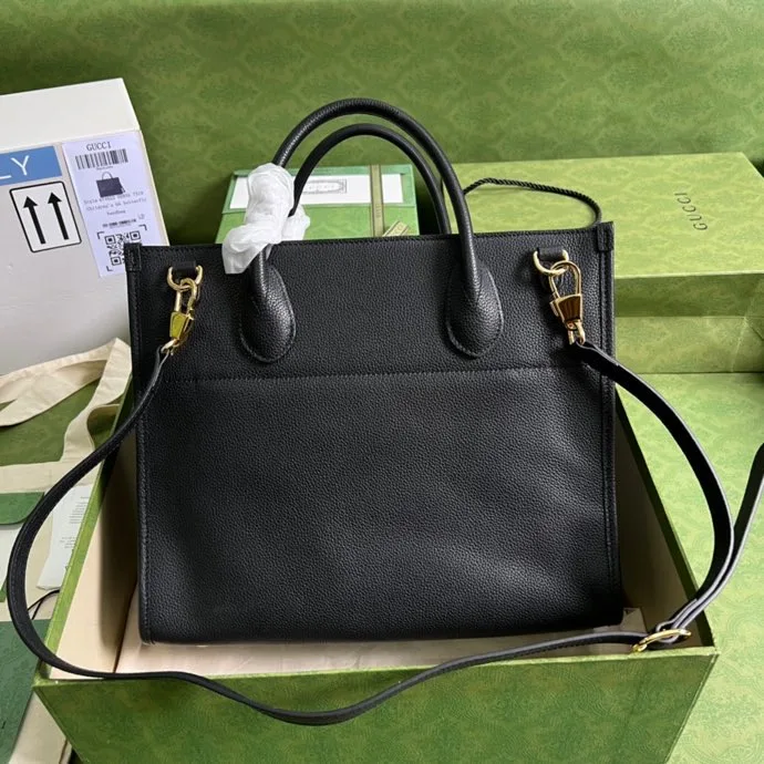 Gucci Small tote With Gucci Logo Black / GG - Image 8