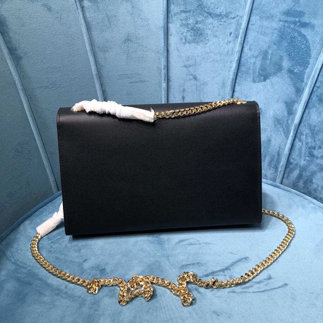 Alternative view of Saint Laurent Kate Medium Chain Bag With Tassel In Grain De Poudre Black / YSL