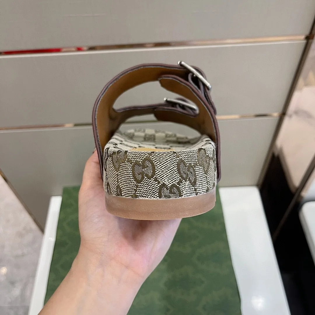 Alternative view of Gucci Women’s Slide Sandal With Straps Beige And Ebony