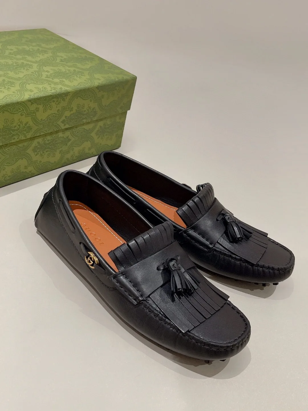 Gucci Men’s Loafer With Driver Interlocking G Black - Image 8