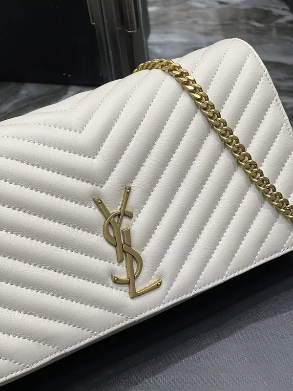Saint Laurent Kata 99 Chain Bag White With Gold Hardware / YSL - Image 5