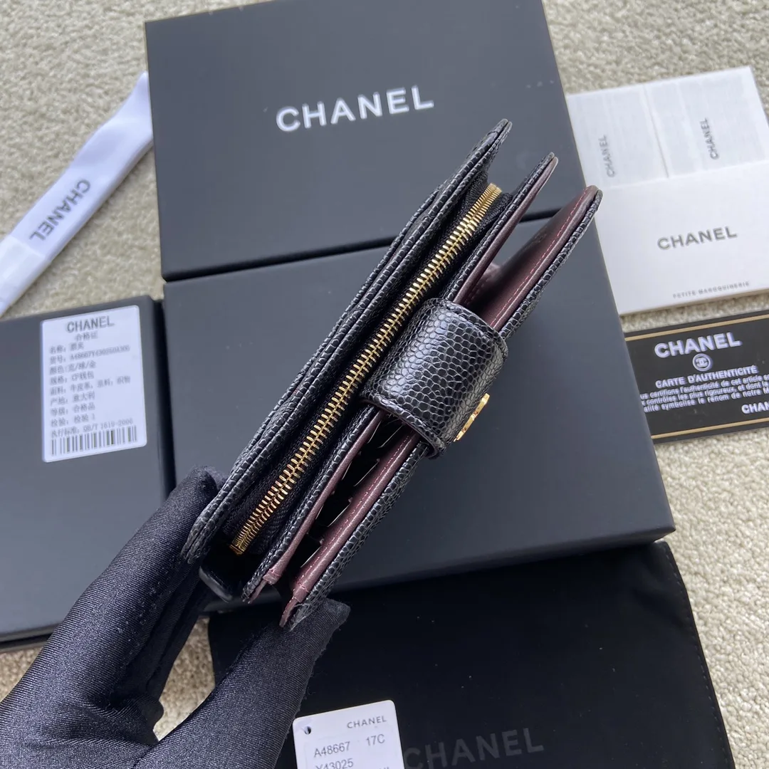 Chanel CO-CO Flap Wallet Black Gold Hardware / - Image 4