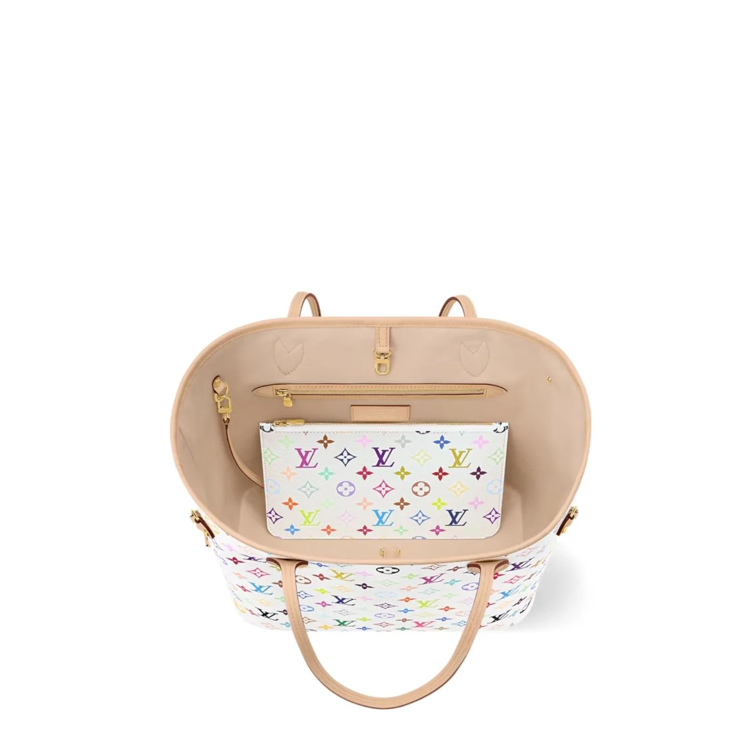 Louis Vuitton LV x TM Neverfull MM Tote Bag / Multicolor Gold Hardware - Image 8