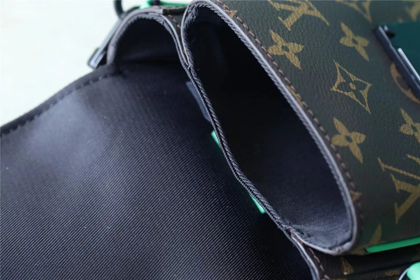 Louis Vuitton S-Lock Vertical Wearable Wallet Monogram Macassar Green - Image 2
