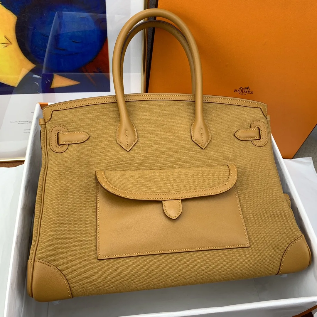 Alternative view of Hermes Birkin Cargo 35 Beige, Silver Toned Hardware Bag