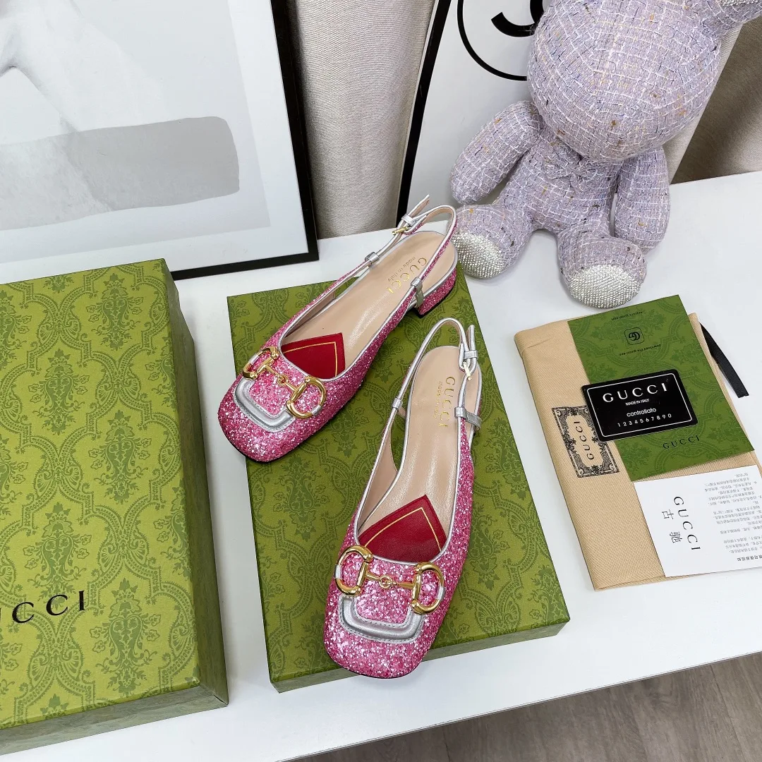 Gucci Lovelight Slingback With Horsebit Silver - Image 3