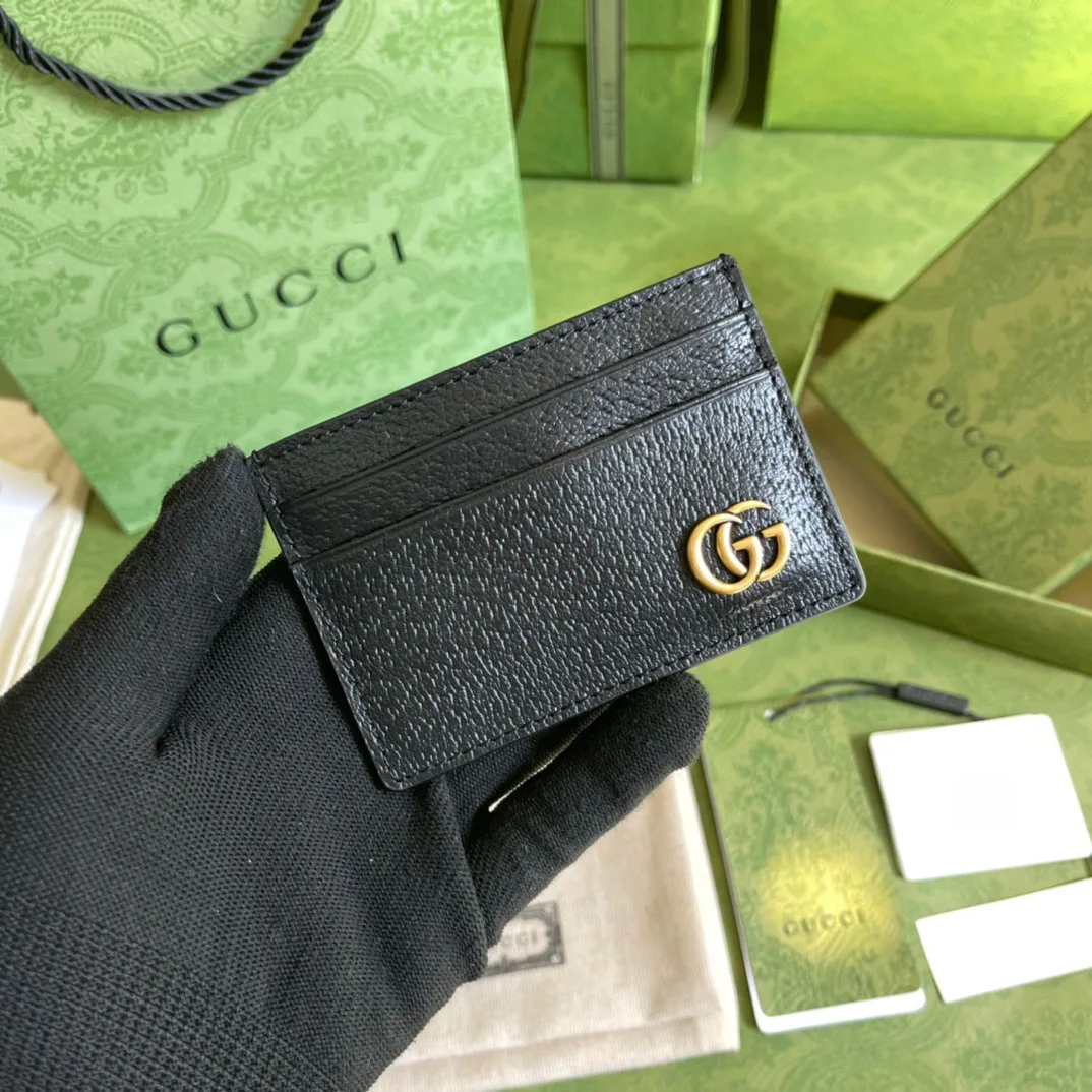 Gucci Card Case GG Embossed in Black / - Image 7