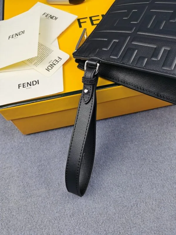 Fendi Flat Pouch Black Nappa Pouch / FF 7VA491A72VF0GXN - Image 7