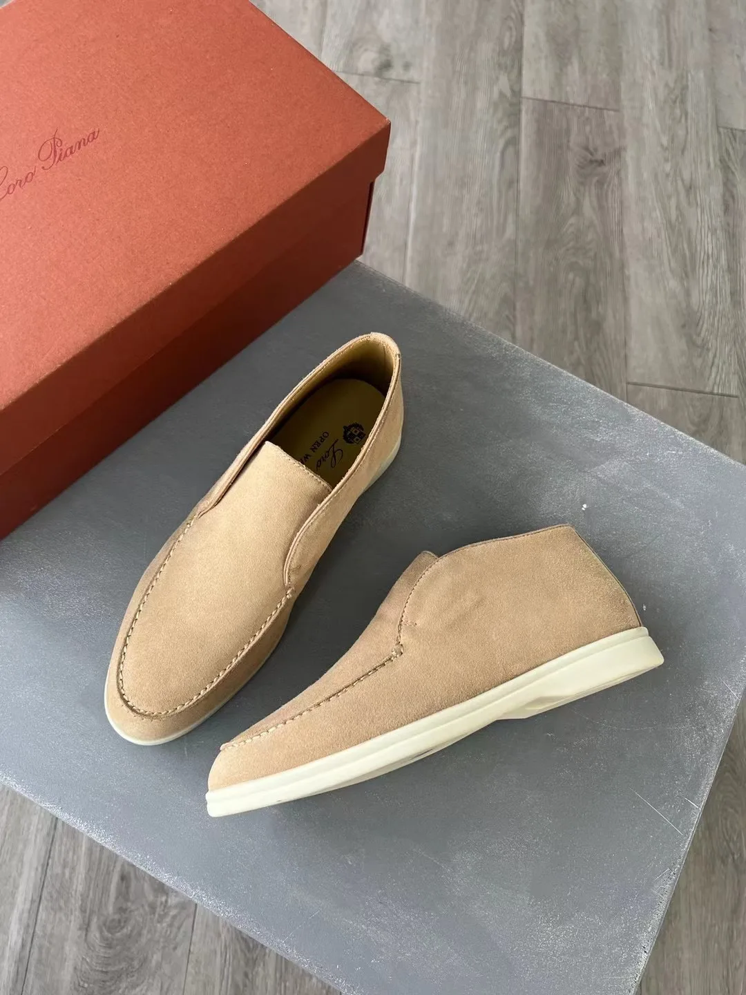 Alternative view of Loro Piana Open Walk Boots Sandstone – FAE9959