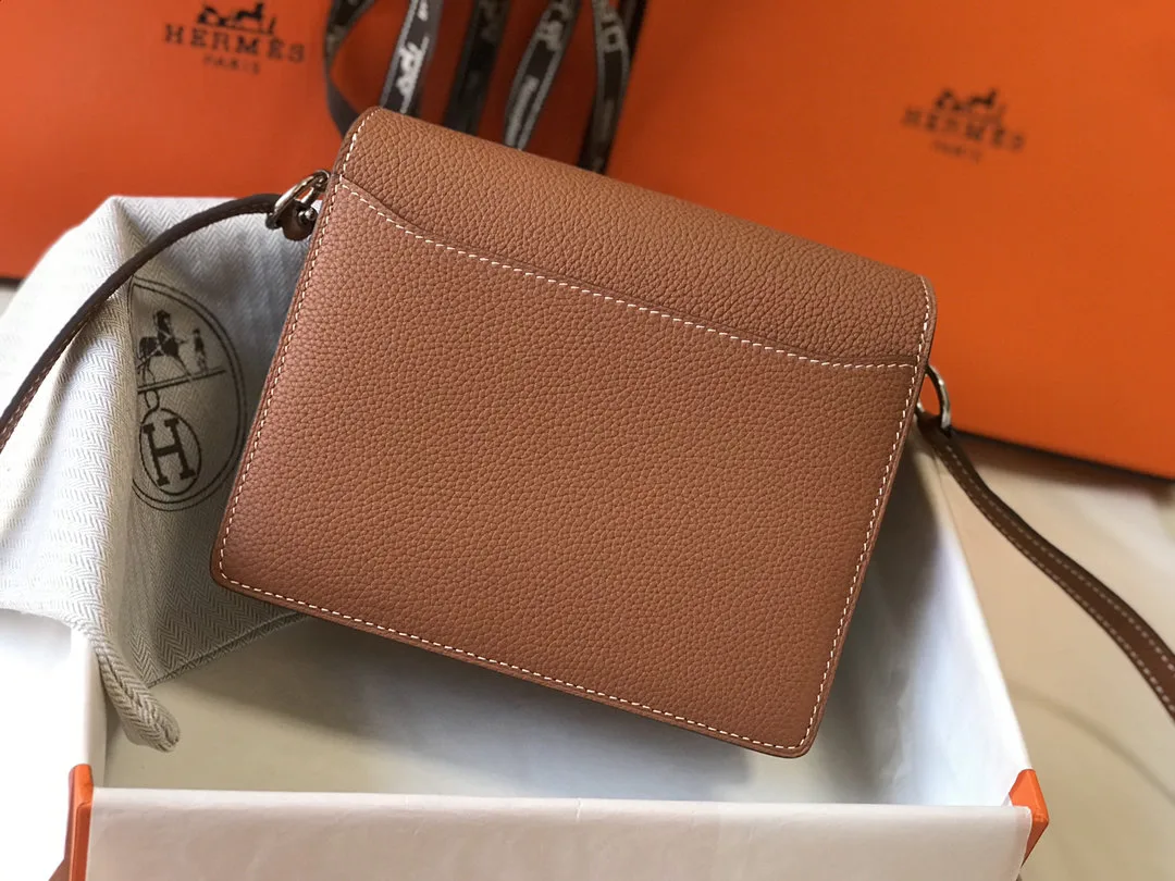 Hermes Mini Evercolor Sac Roulis 19 Brown - Image 4