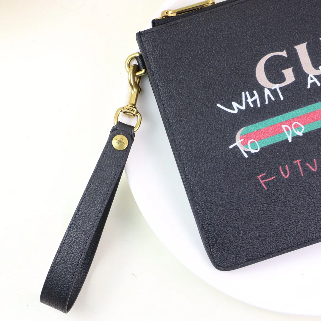 Gucci Printed Pouch Black , Mens Pouch / - Image 8