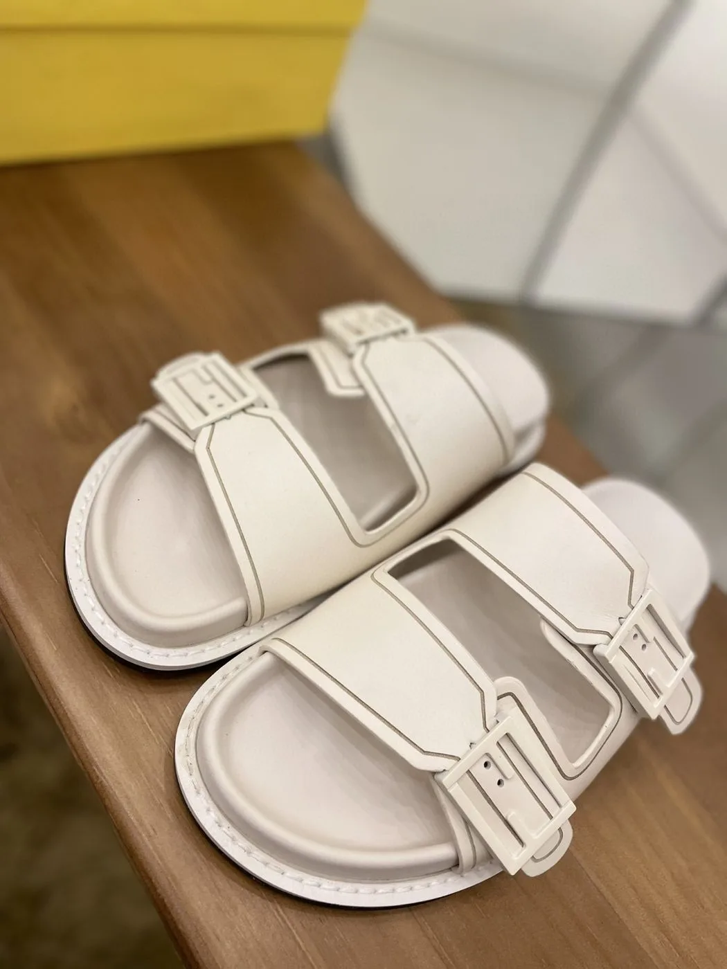 Fendi Feel Slides White - Image 2
