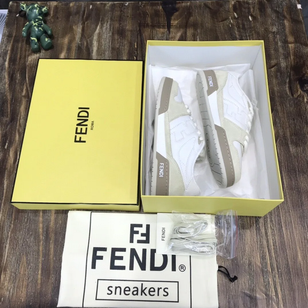 Fendi Match Low Tops Sneakers White 7E1493AHH2F1FHS - Image 6