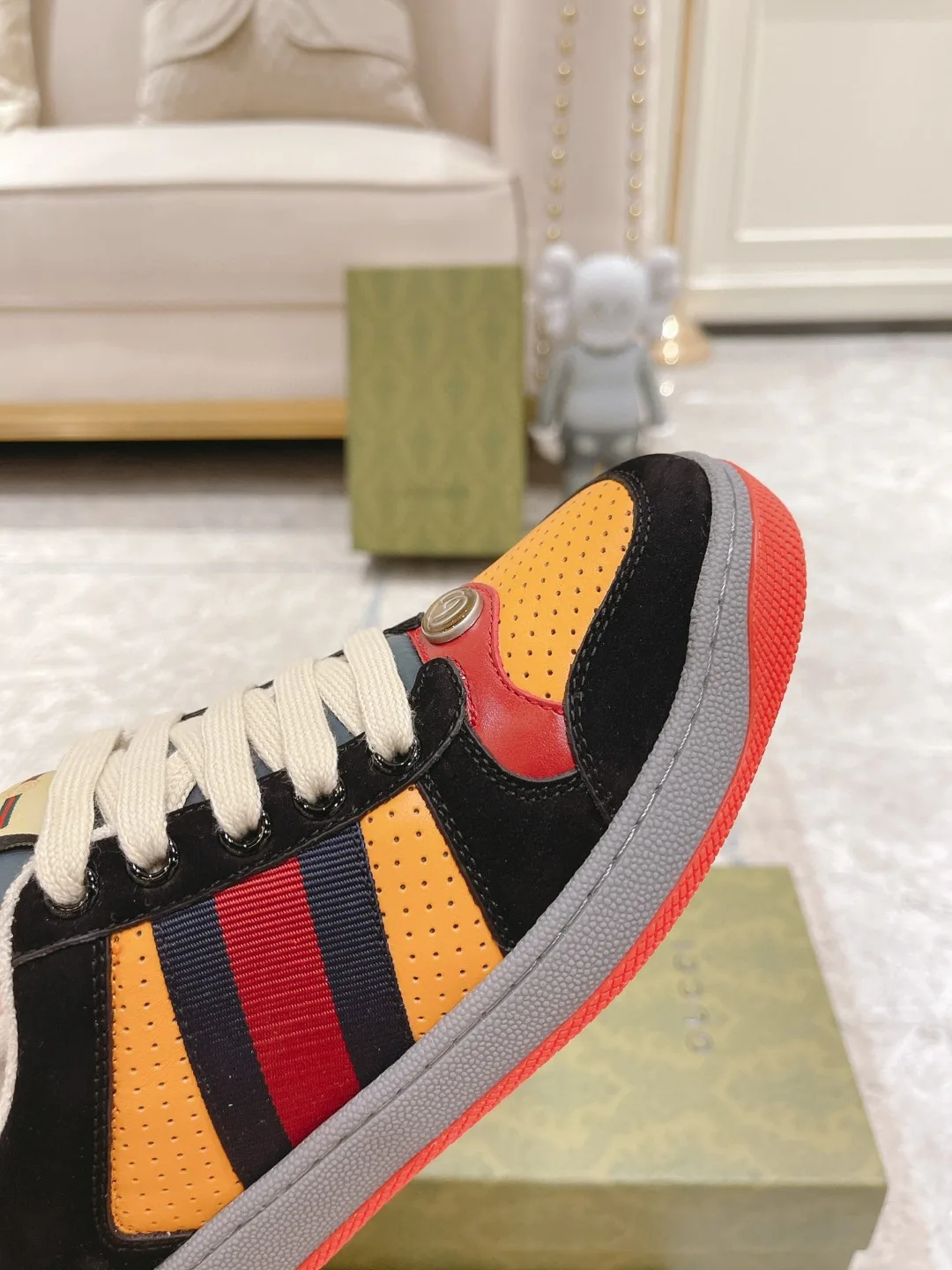 Gucci Lovelight Screener Sneaker Black GG Shoes - Image 6