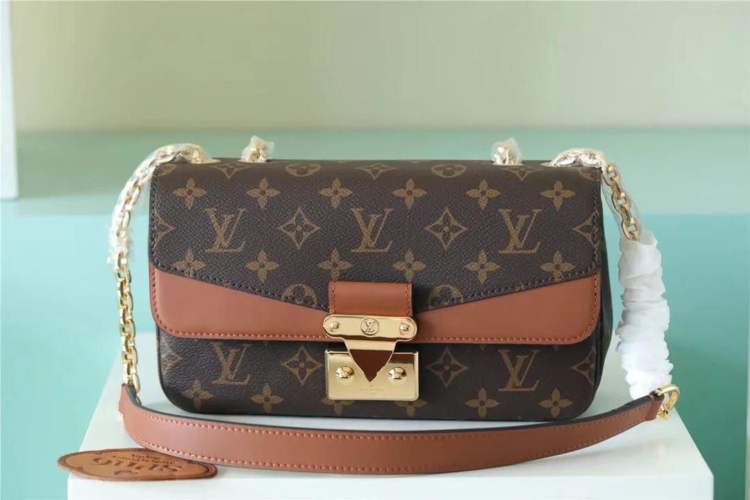 Louis Vuitton Marceau Crossbody Bag / Monogram Caramel Brown Gold Hardware - Image 14