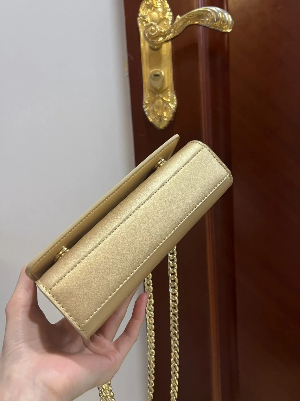 Alternative view of Dolce & Gabbana Polished 3.5 Phone Bag Gold / DG