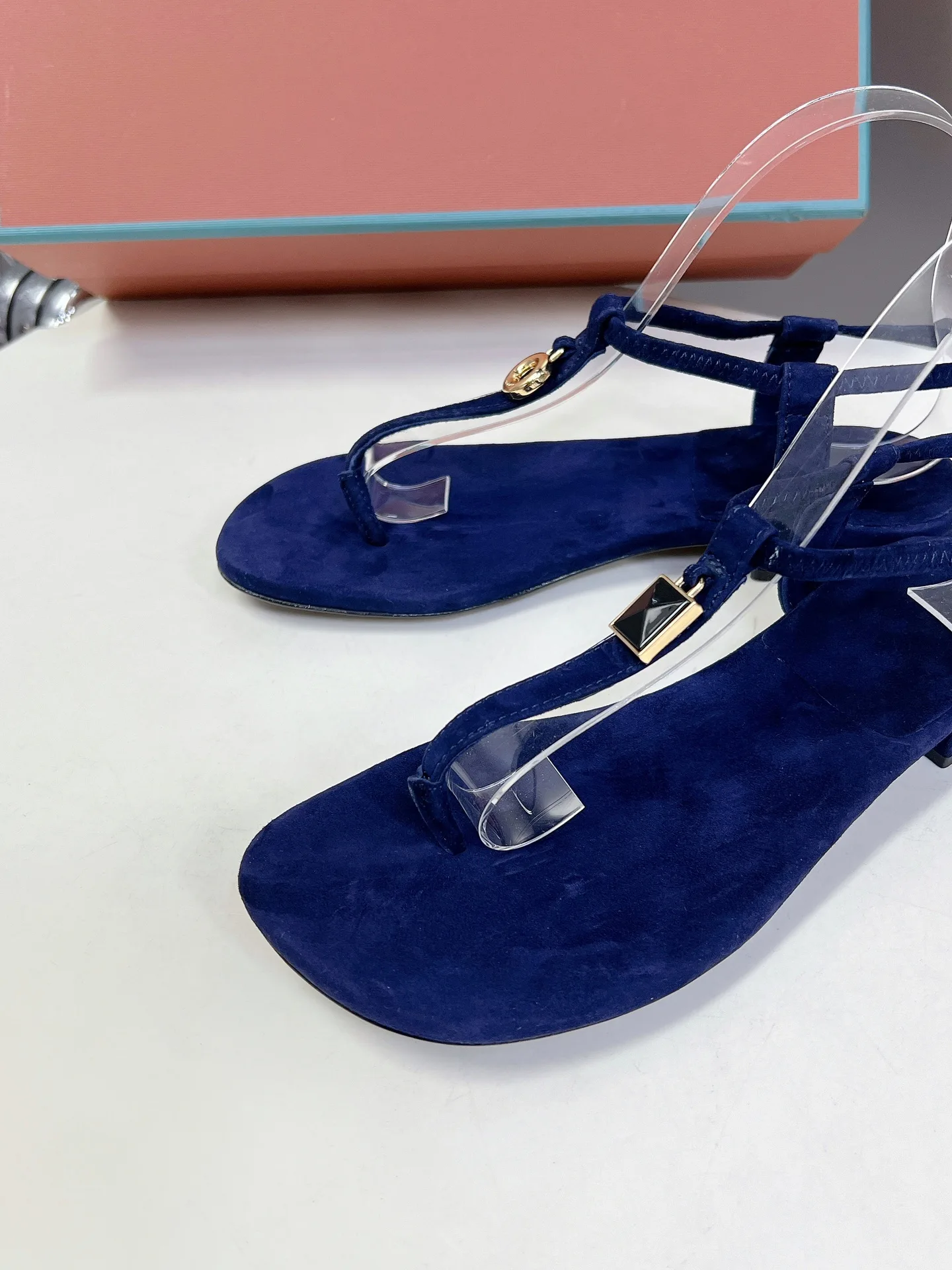 Loro Piana Mindil Sandal Navy Blue – FAO1561 - Image 4