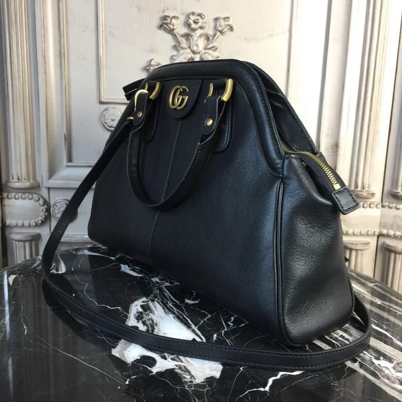 Gucci Re Large Top Handle Bag Black / - Image 3