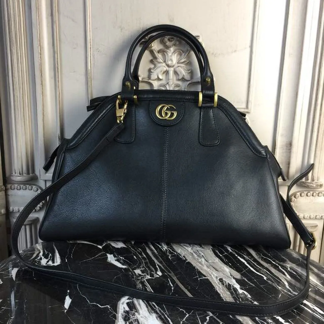 Alternative view of Gucci Re Large Top Handle Bag Black /