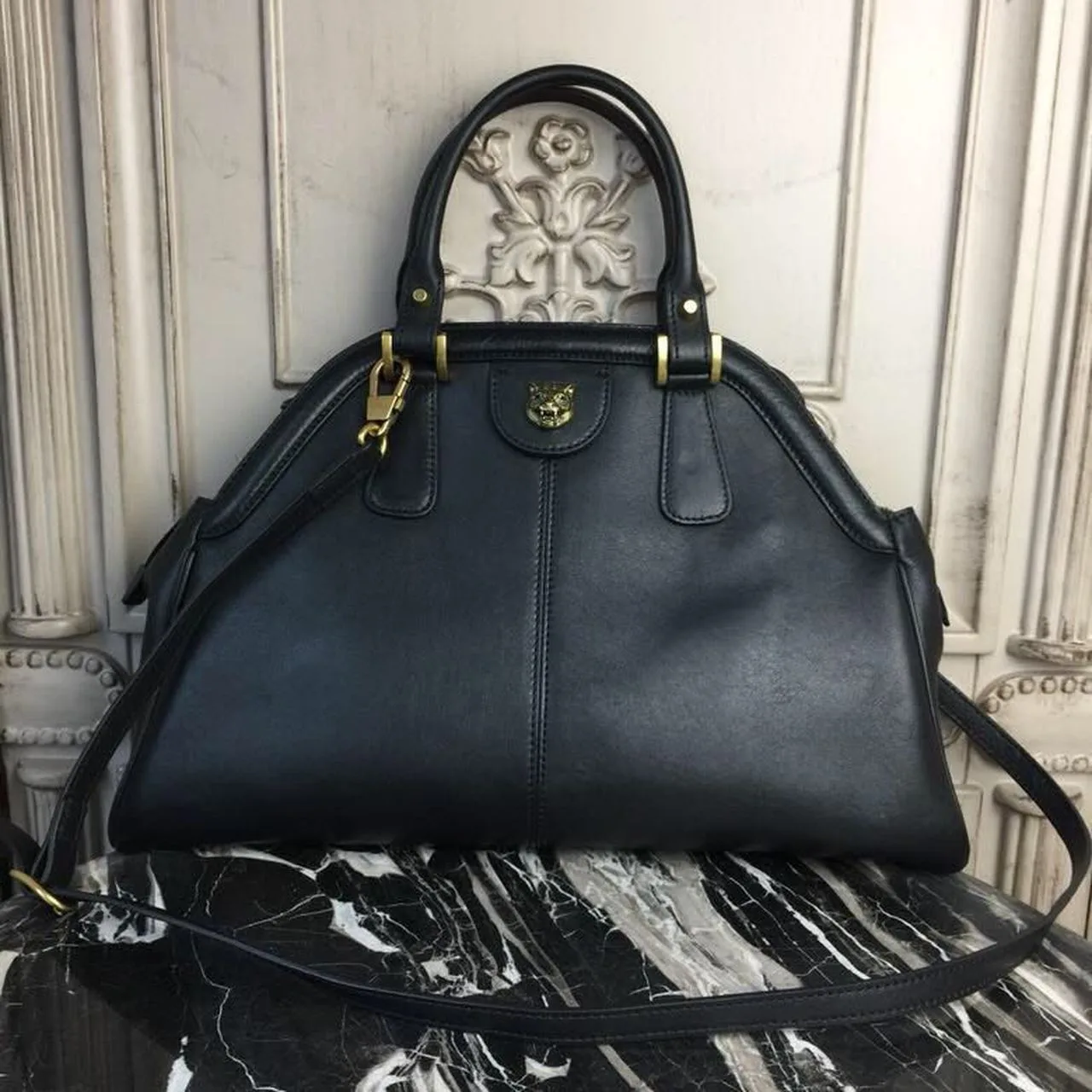 Gucci Re Large Top Handle Bag Black / - Image 4