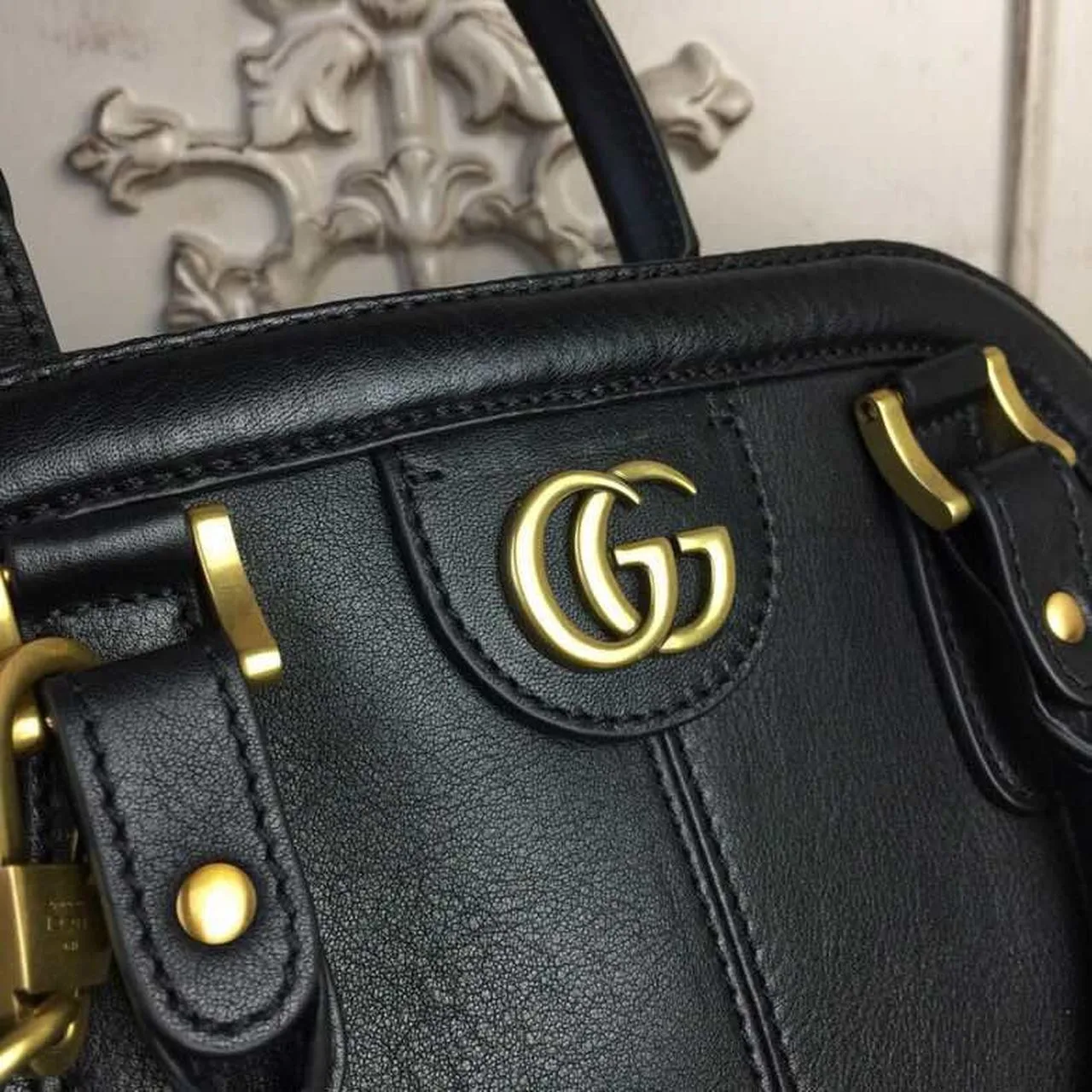 Gucci Re Large Top Handle Bag Black / - Image 6